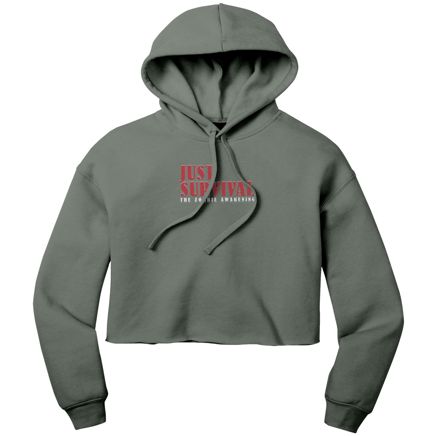 Just Survival The Zombie Awakening Bella Women's Crop Fleece Hoodie