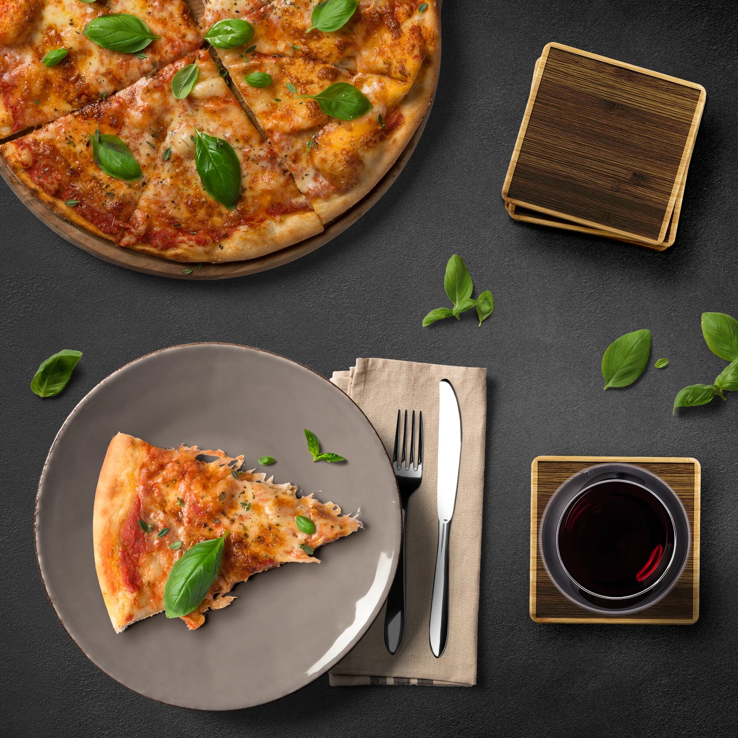 Awakening Games Entertainment Natural Bamboo Table Coasters