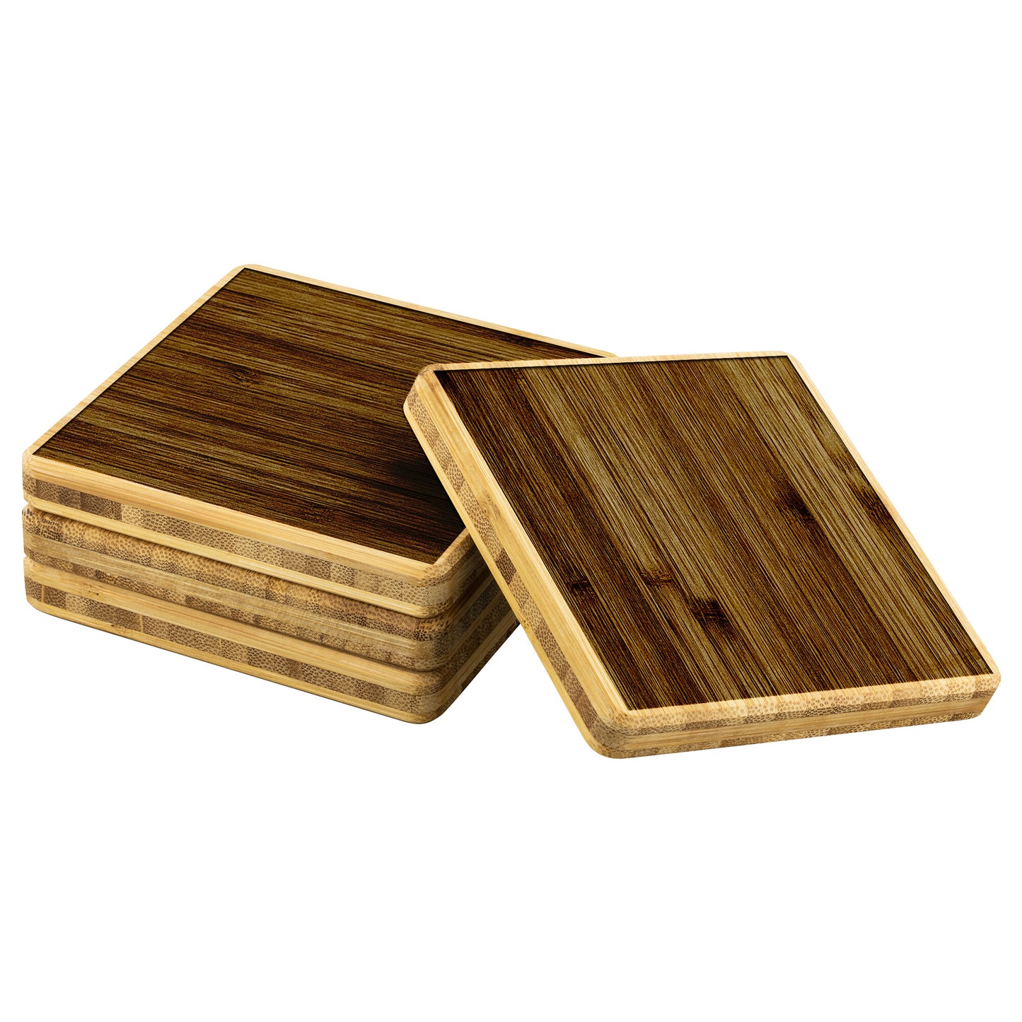 Awakening Games Entertainment Natural Bamboo Table Coasters