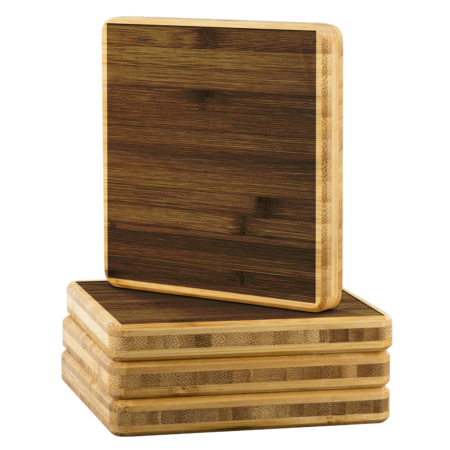 Awakening Games Entertainment Natural Bamboo Table Coasters