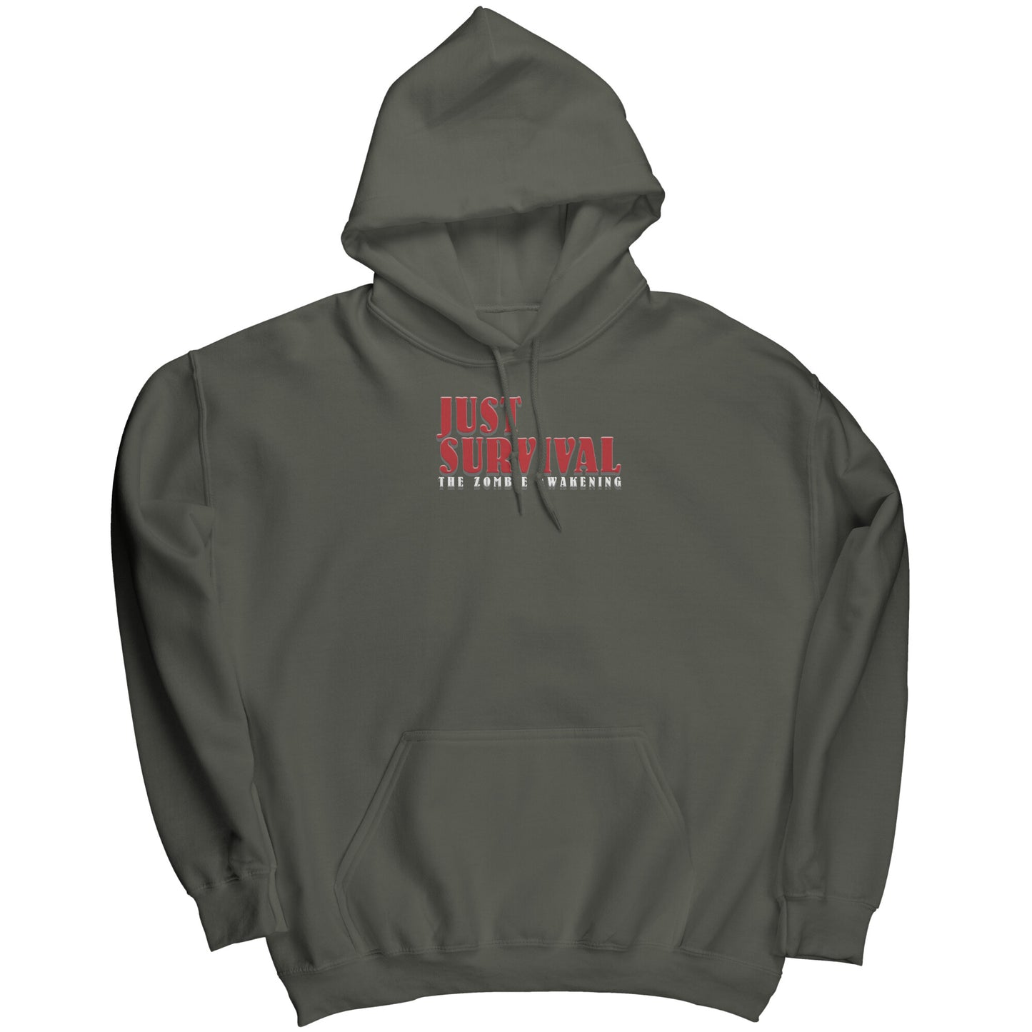 Small Print Classic Just Survival The Zombie Awakening | Awakening Games Entertainment Gaming Apparel Hoody