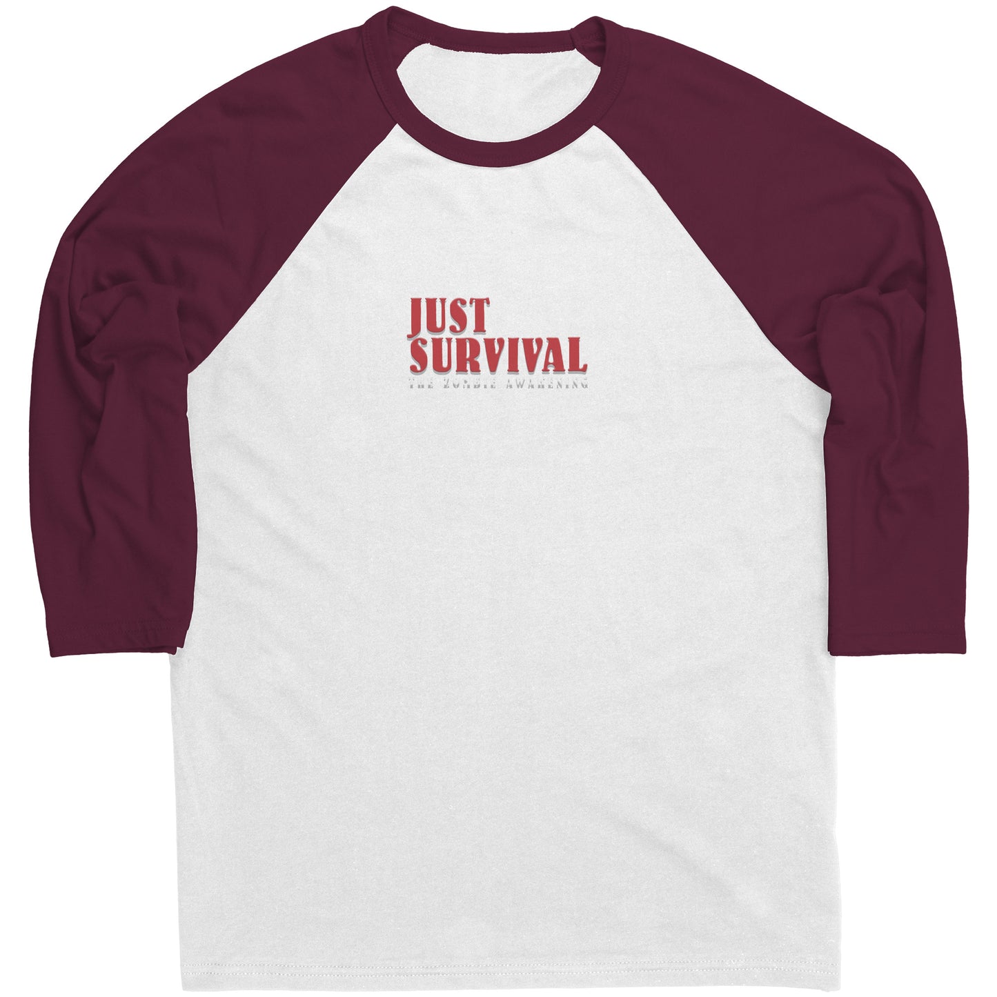 Just Survival The Zombie Awakening Canvas Mens Raglan Long Sleeve Shirt